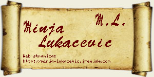 Minja Lukačević vizit kartica